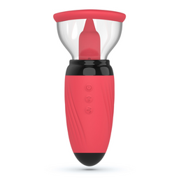 Crushious Scarlet - Vibrerende en Zuigende Vulva Pomp - Rood (7403254157958)