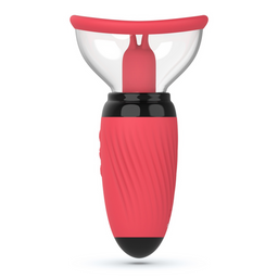 Crushious Scarlet - Vibrerende en Zuigende Vulva Pomp - Rood (7403254157958)