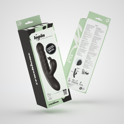 Crushious Lapin - Duwende Konijnen Vibrator - Zwart (7403254159372)