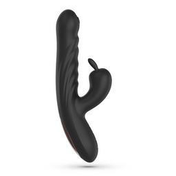Crushious Lapin - Duwende Konijnen Vibrator - Zwart (7403254159372)