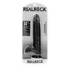 Realrock by shots Extra Large Straight met Ballen 14 / 35,5 cm - Zwart (8714273505033)