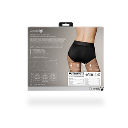 Ouch! by shots Vibrerende Strap-on Boxer - XS/S - Zwart (8714273938350)
