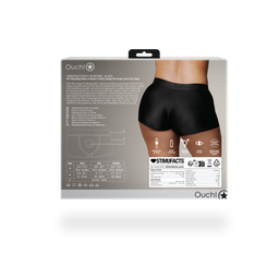 Ouch! by shots Vibrerende Strap-on Boxer - XL/XXL - Zwart (8714273937865)