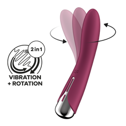 Satisfyer Spinning Vibe 1 - Roterende G-Spot Vibrator - Rood (4061504048697)