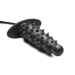Xr brands Ass Puffer - Nubbed Inflatable Silicone Anale Plug - Zwart (848518052346)