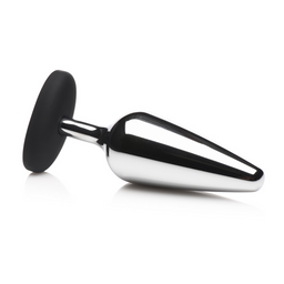 Xr brands Butt Slut - Metalen en Siliconen Anale Plug - Zilver (848518055279)