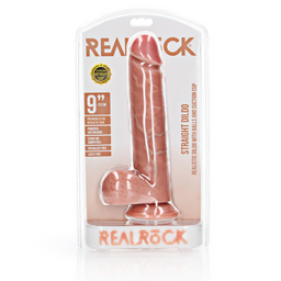 Realrock by shots Rechtdoor Realistische Dildo met Ballen en Zuignap - 9 / 23 cm (7423522628683)