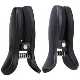 Doc johnson Vibro Grippers - Vibrerende Tepelklemmen met Koffer - Zwart (782421088736)