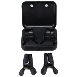 Doc johnson Vibro Grippers - Vibrerende Tepelklemmen met Koffer - Zwart (782421088736)