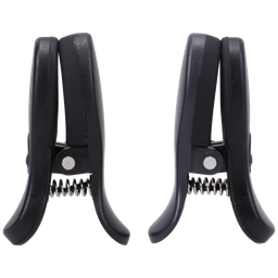 Doc johnson Vibro Grippers - Vibrerende Tepelklemmen met Koffer - Zwart (782421088736)