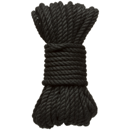 Doc johnson Bind en Tie - 6mm hennep bondage touw - 30 ft - zwart (782421089856)