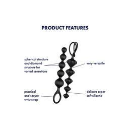 Satisfyer Love Beads - Anale kralen - Zwart (4061504000855)