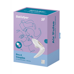 Satisfyer Pro 4 - Couples Air Pulse Stimulator en Vibratie - Wit/Roze Goud (4049369015498)