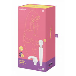 Satisfyer Double Wand-er Wand - Massage Wand en Vibrator - Wit (4061504001791)