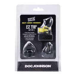 Doc johnson EZ Top - Set van 3 - Zwart/Geel/Grijs (782421090159)
