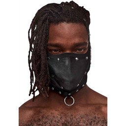 Male power Triton - Masker met Verstelbare Nek en Voorring - Eén Maat - Zwart (845830085939)