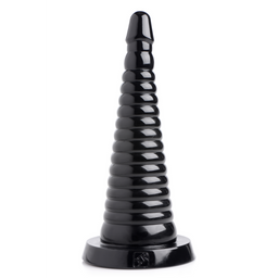 Xr brands Giant Ribbed Anal Cone - Zwart (848518029560)