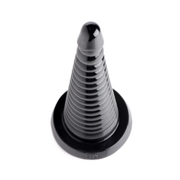 Xr brands Giant Ribbed Anal Cone - Zwart (848518029560)