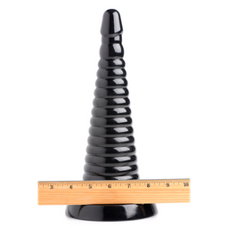 Xr brands Giant Ribbed Anal Cone - Zwart (848518029560)