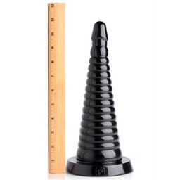 Xr brands Giant Ribbed Anal Cone - Zwart (848518029560)