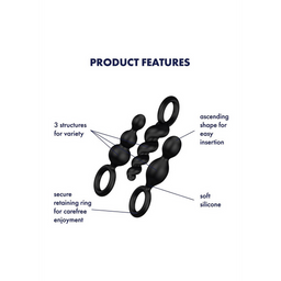 Satisfyer Booty Call - Butt Plug Set 3 Stuks - Zwart (4061504000756)