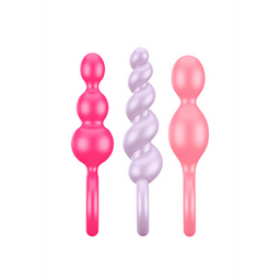 Satisfyer Booty Call - Butt Plug Set 3 Stuks - Roze/Paarse/Rode (4049369016594)