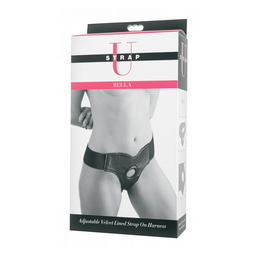 Xr brands Bella - Verstelbare Velours Gevoerde Strap-On Dildo (848518015495)