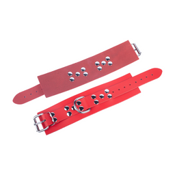 Red leather Ultra Leather Handboeien - Rood (3662811296965)