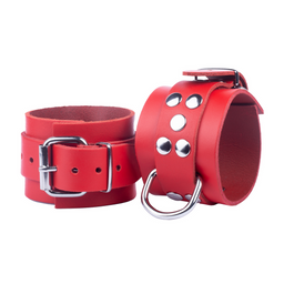Red leather Ultra Leather Handboeien - Rood (3662811296965)