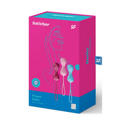 Satisfyer Power Balls - Kegel Balls - 3 Stuks - Turquoise/Rood/Roze (4049369016495)