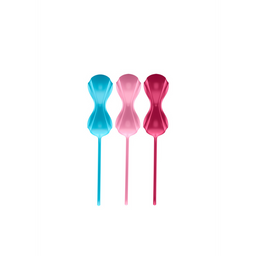 Satisfyer Power Balls - Kegel Balls - 3 Stuks - Turquoise/Rood/Roze (4049369016495)