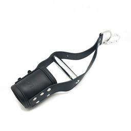 Red leather Deluxe Leren Opschorting Handboeien - Zwart (3701019810341)
