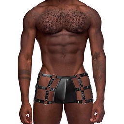 Male power Vulcan - Cut Out Cage Short - S/M - Zwart (845830085908)