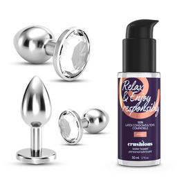 Crushious Bijou - Anal Wet Train Trio - 3 Jewel Plugs - Helder (799632355502)