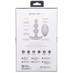 Doc johnson Beaded Vibe - Silicone Anale Plug met Afstandsbediening (782421081324)