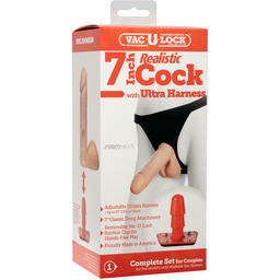 Doc johnson Realistische Dildo met Ultra Harnas - 7 / 18 cm - Vanille (782421157203)