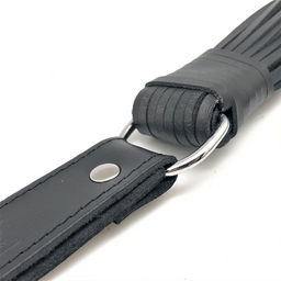 Red leather Martinet met Leren Touwen - 75 cm - Zwart (3701019810778)