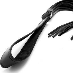 Red leather Martinet met Leren Touwen - 75 cm - Zwart (3701019810778)