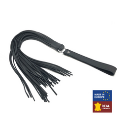 Red leather Martinet met Leren Touwen - 75 cm - Zwart (3701019810778)