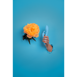 Loveline by shots Geribbelde Ultra Zachte Siliconen Konijn Vibrator - Glaciaal Blauw (8714273051516)