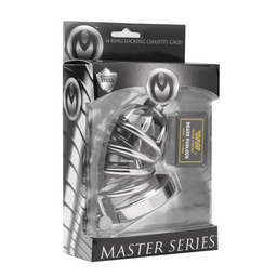 Xr brands Asylum - Chastity Cage met 4 Ringen - S/M (848518005724)