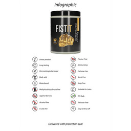Fist it by shots Waterbased Lubricant - Pot - 33.8 fl oz / 1000 ml (8714273301420)