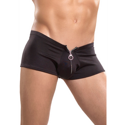Male power Shorts met Rits - L/XL - Zwart (845830048682)