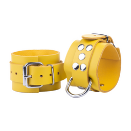 Red leather Ultra Leather Handboeien - Geel (3662811296989)