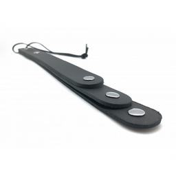 Red leather Leren Peddel met 3 Lussen - 39,5 cm - Zwart (3701019809871)