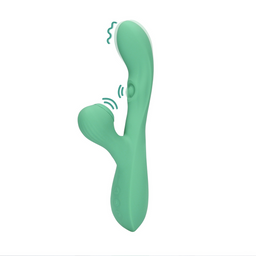 Loveline by shots Pulse Wave en Tongue Flickering Rabbit Vibrator - Blue Grass (8714273048851)
