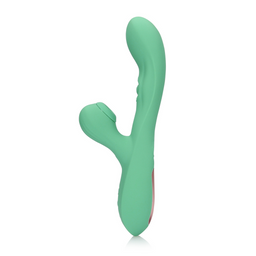 Loveline by shots Pulse Wave en Tongue Flickering Rabbit Vibrator - Blue Grass (8714273048851)