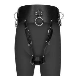 Ouch! by shots Riem met Vibrator Houder - Zwart (8714273050915)