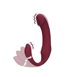 Loveline by shots Buigbare Vibrerende Strapless Strap-on - Merlot Druif (8714273048868)