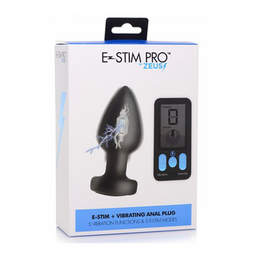 Xr brands E-Stim Pro - Siliconen Vibrerende Anale Plug + Afstandsbediening (848518042651)